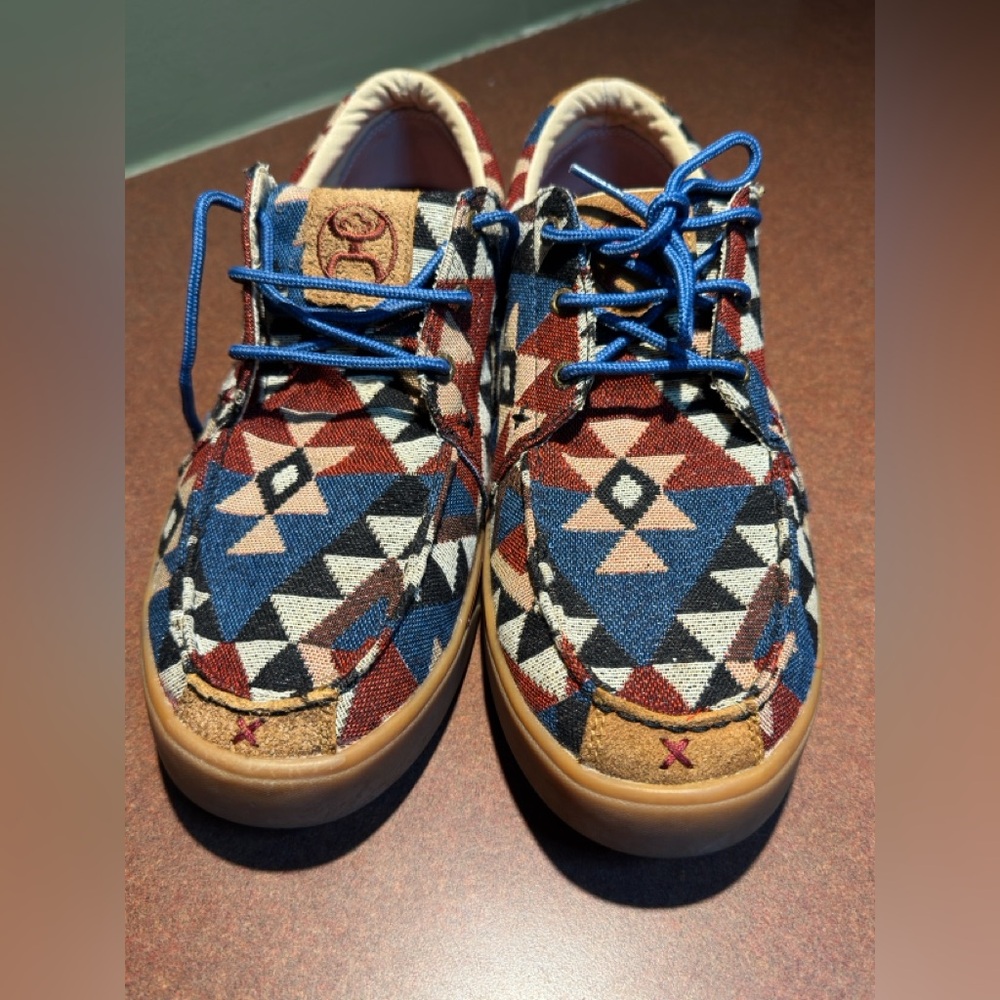 Hooey Multicolor Geometric Boat Shoes
